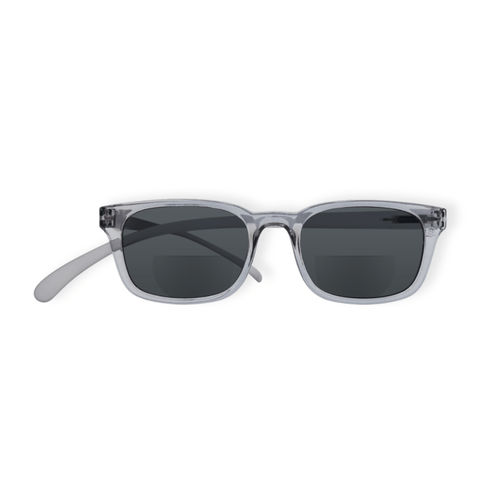 Klammeraffe No.11 bifocal reading sunglasses in cloud color on a white background, unisex design with longer temples.