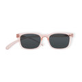 Klammeraffe No.11 reading sunglasses in pearl rosé color on a white background, designed for women, with longer temples.