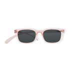 Klammeraffe No.11 reading sunglasses in pearl rosé color on a white background, designed for women, with longer temples.